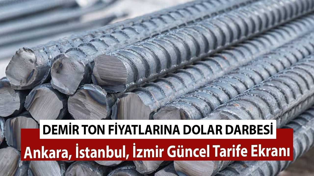 1 Ton Demir Fiyatlarına Dolar Darbesi! Ankara, İstanbul, İzmir Güncel Tarife Ekranı