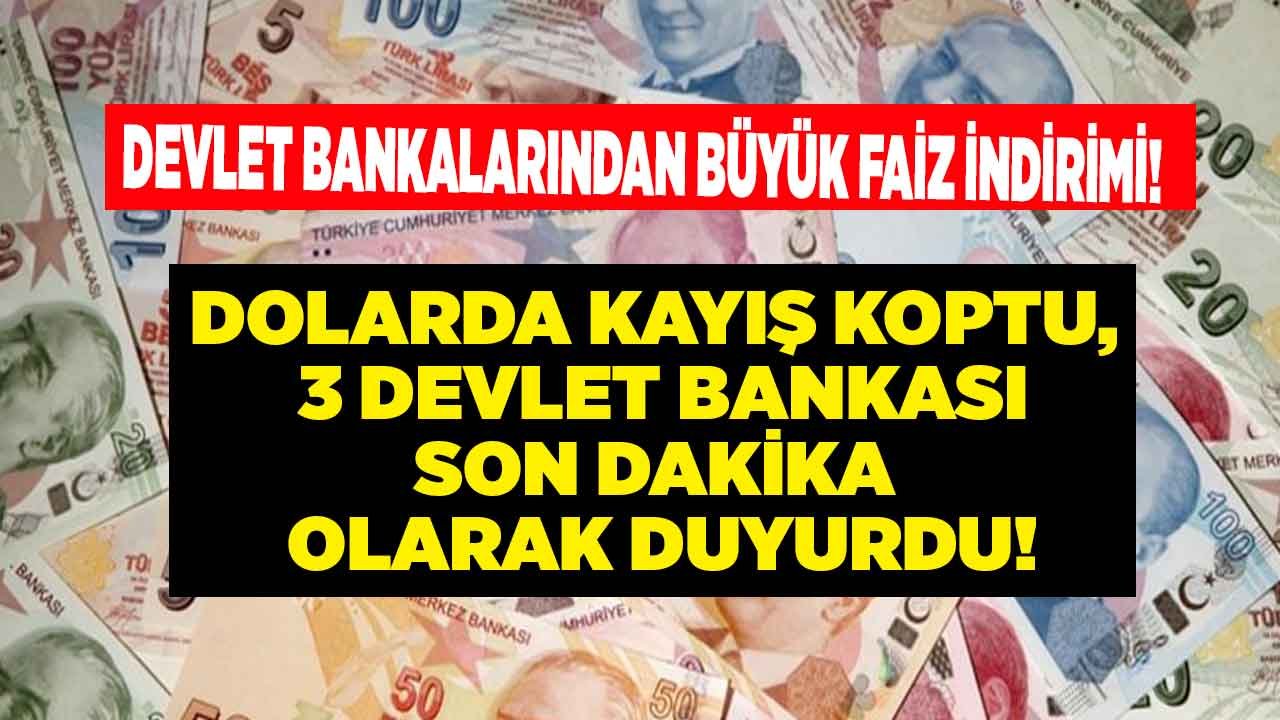 Doların Kayışı Koptu, Faiz Çakıldı! Ziraat Bankası, Halkbank ve Vakıfbank 32 Günlük Vadeli Mevduat Faiz Oranları Düştü