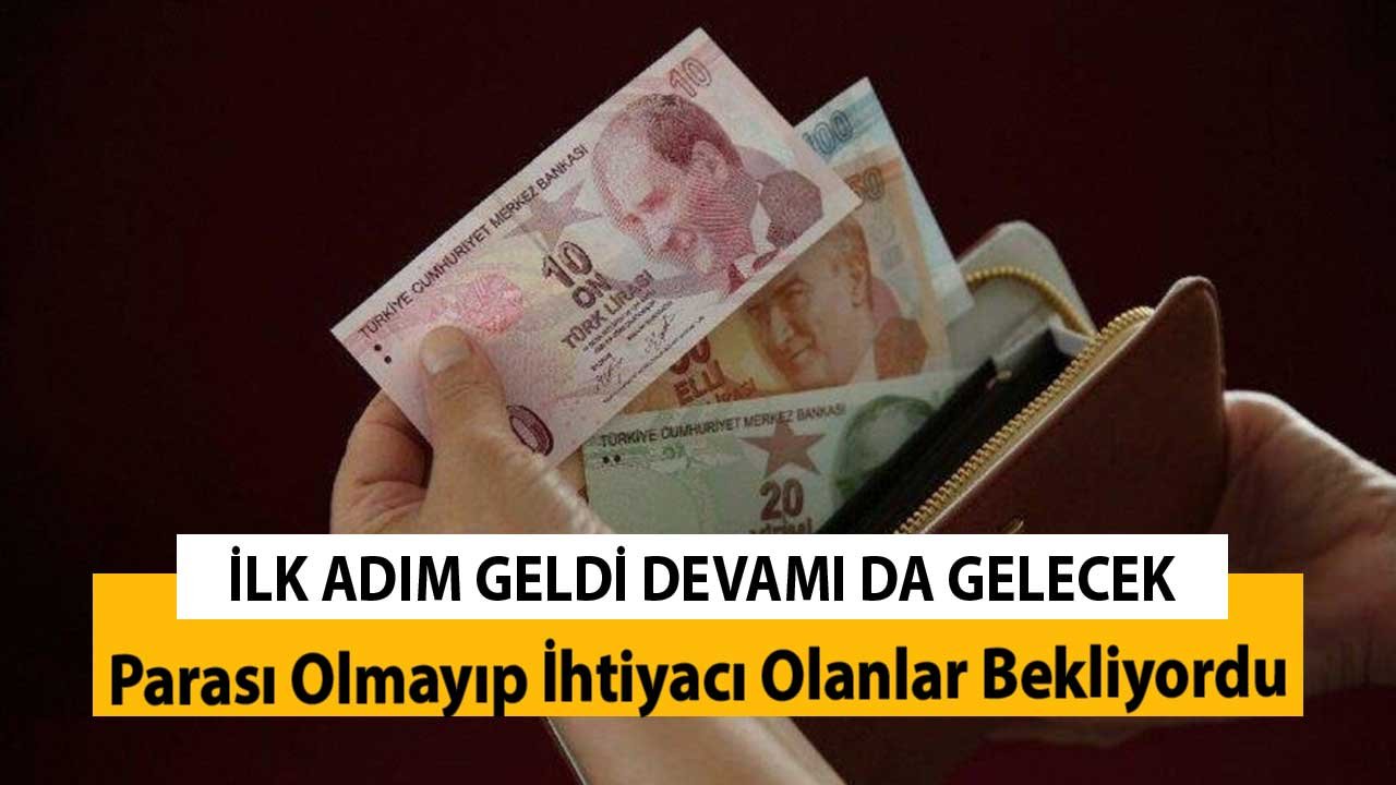 Parası Olmayıp İhtiyacı Olanlar Bekliyordu! İlk Adım Geldi Devam Edecek