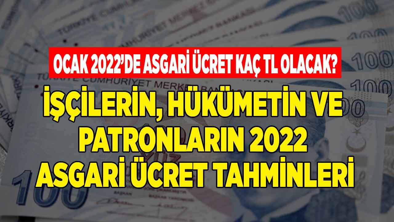 2022 Asgari Ücret Ne Kadar Olacak? Hükümetin, İşçilerin ve Patronların Asgari Ücret Tahmini İle Zam Pazarlığı