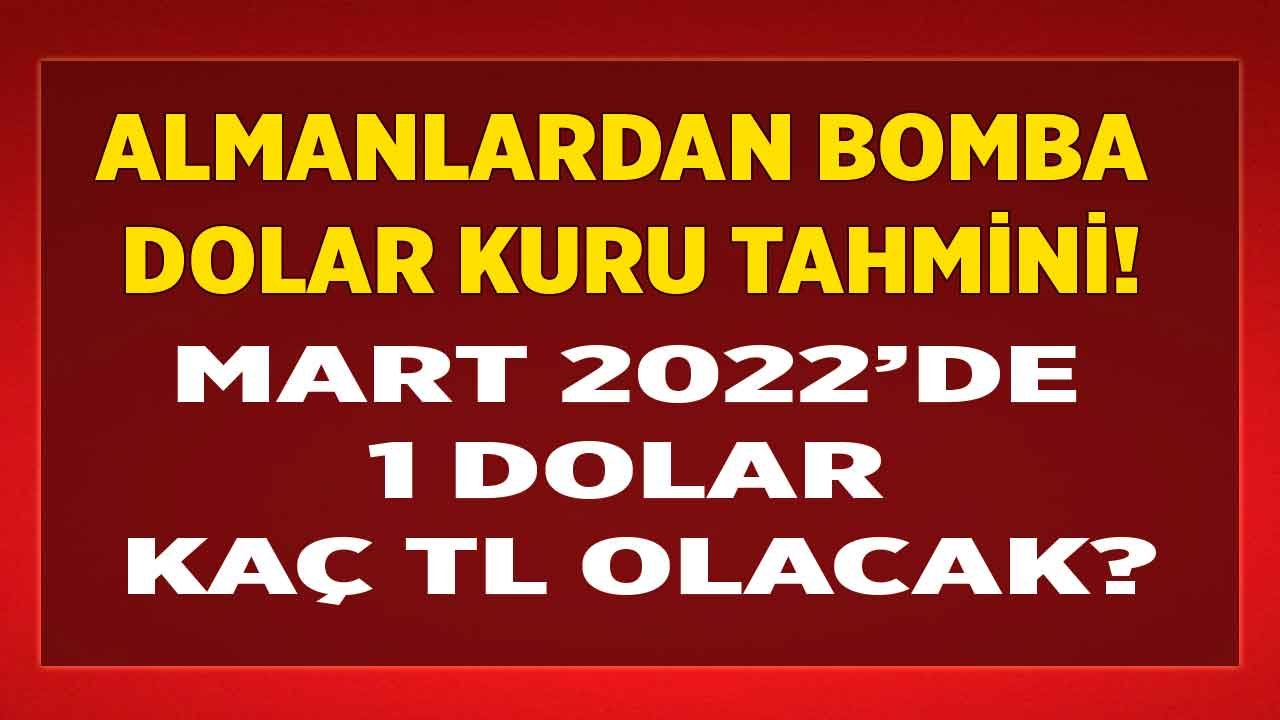Almanlardan Çılgın Dolar Tahmini: Commerzbank TL İçin Carry Getirisi Var Dedi! Mart 2022'de 1 Dolar Kaç TL Olacak?