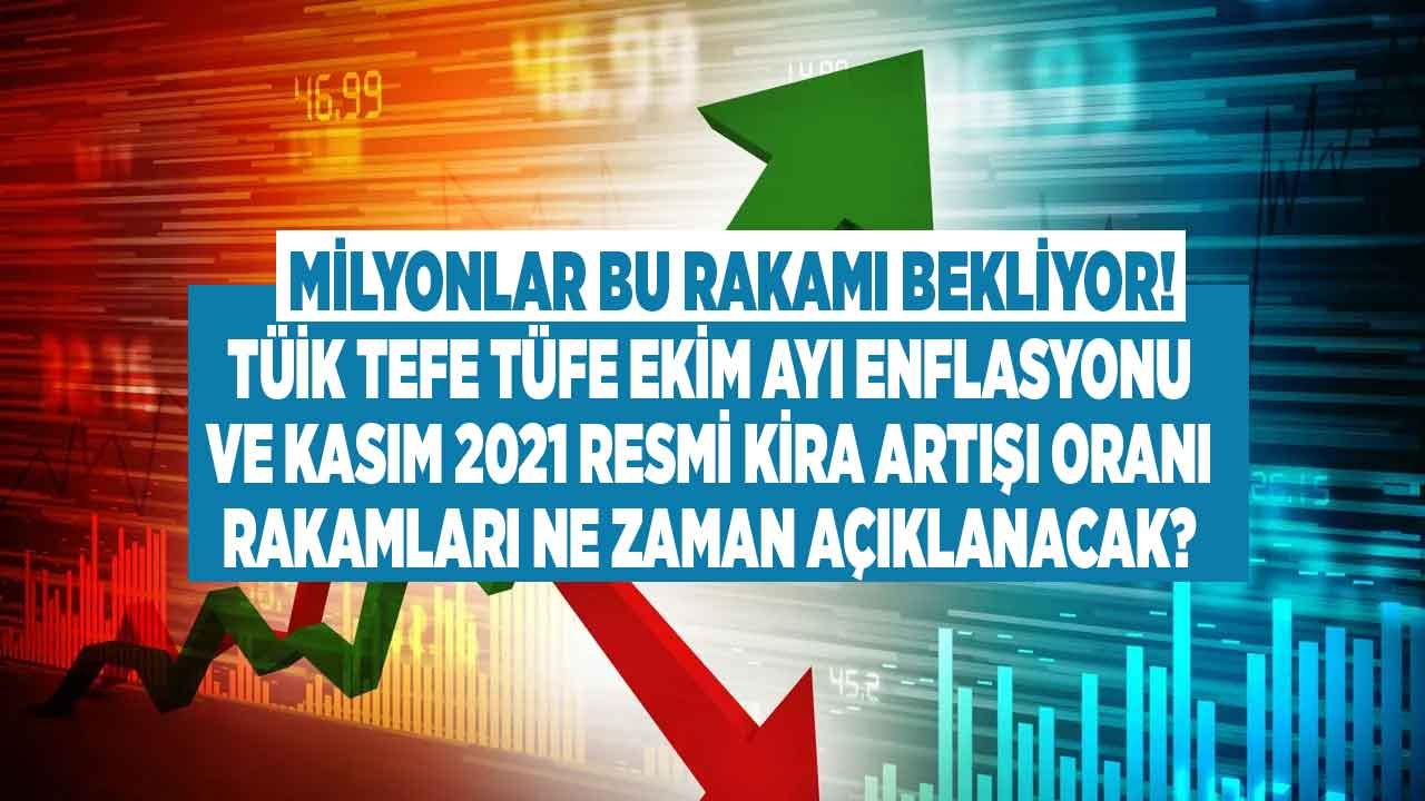 TÜİK TEFE TÜFE Ekim 2021 Enflasyonu ve Kasım Ayı Kira Artış Oranı Zammı Ne Zaman Açıklanacak?