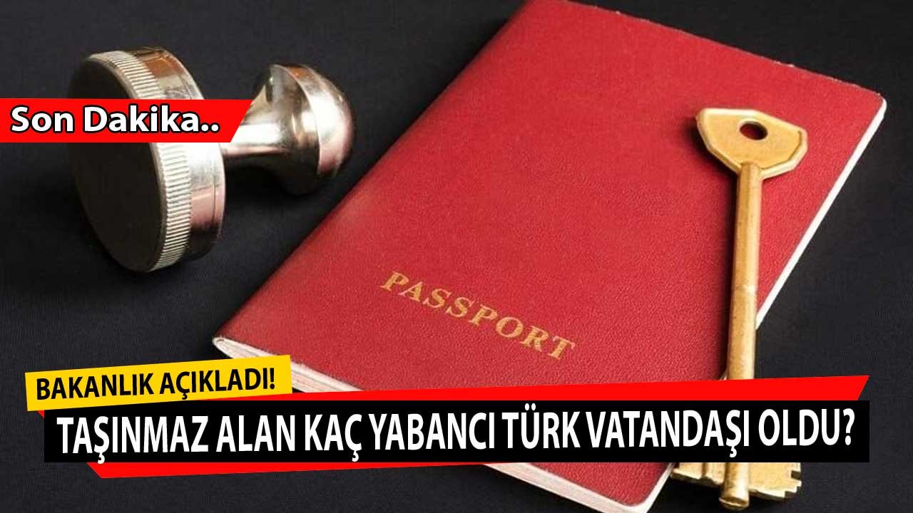 19 Bin 630 Yabancı Ev Satın Alarak Türk Vatandaşı Oldu!