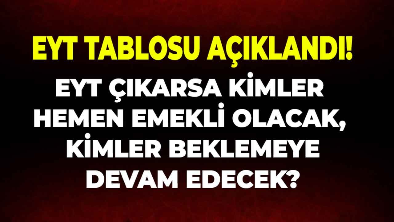 AK Parti Çalışmalara Başladı! Bugün EYT Çıkarsa Kimler Emekli Olur, Yaş Tablosu İle Kimler Bekleyecek?