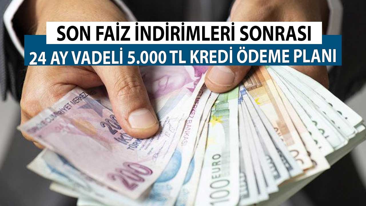 24 Ayda Geri Ödemeli 5.000 TL Tüketici Kredisi! Son Faiz İndirimleriyle En Uygun Maliyetler