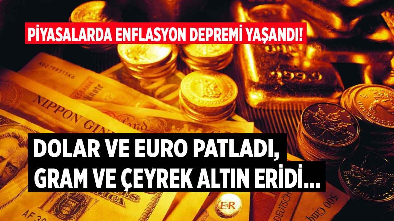 Son Dakika: Enflasyon Alev Aldı, Dolar ve Euro Patladı, Altın Fiyatları Düştü!