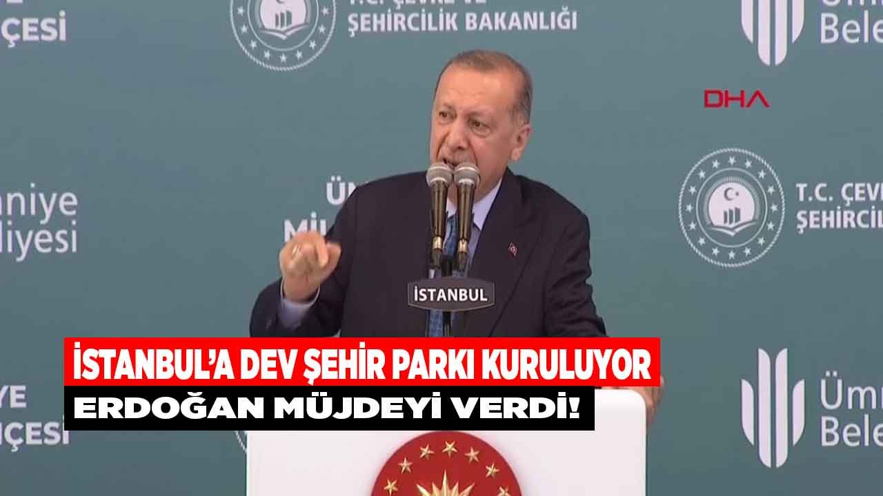 Cumhurbaşkanı Erdoğan Müjdeyi Verdi: İstanbul'a Dev Şehir Parkı Geliyor!