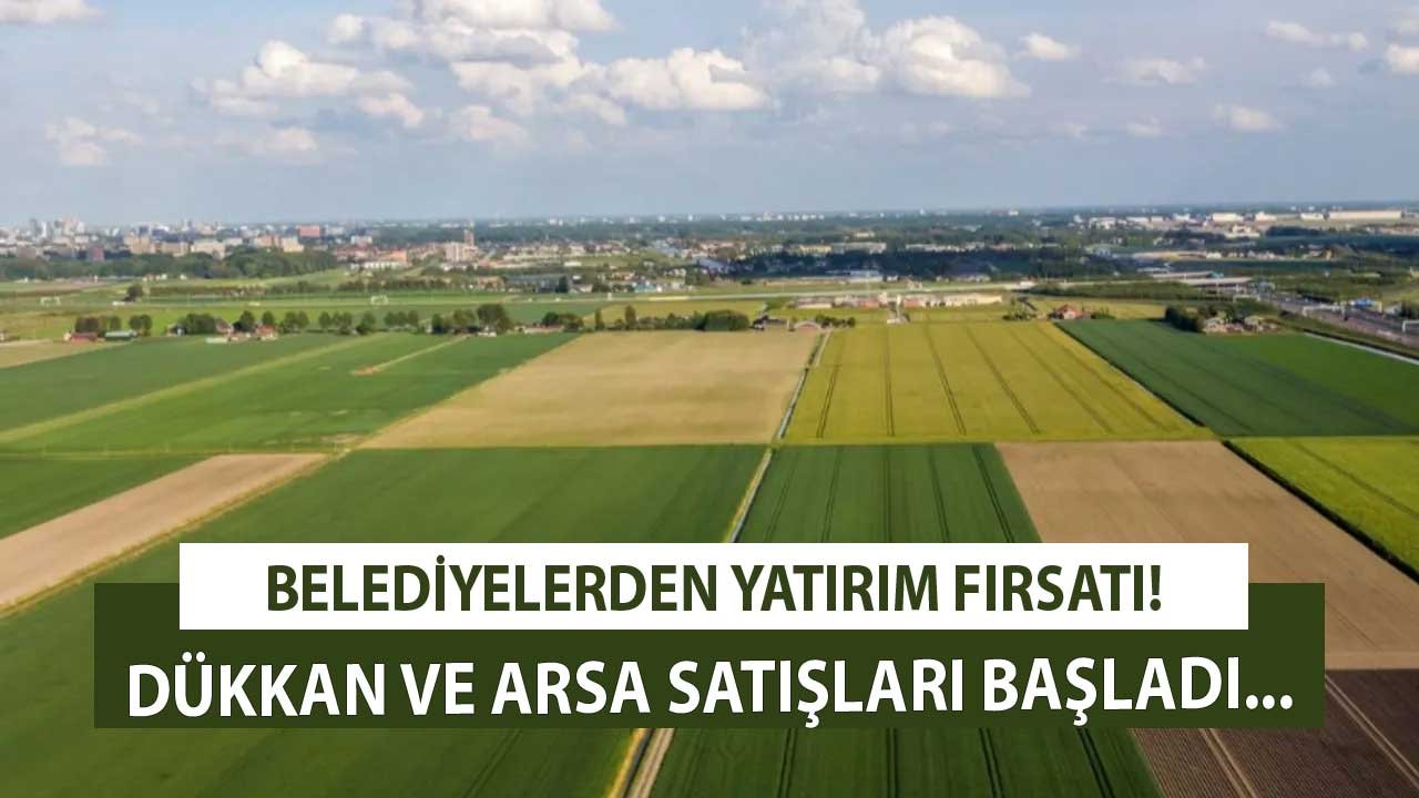 Belediyelerden Dükkan, Ticaret ve Küçük Sanayi Alanı İmarlı Arsa Satış İhalesi İlanları!