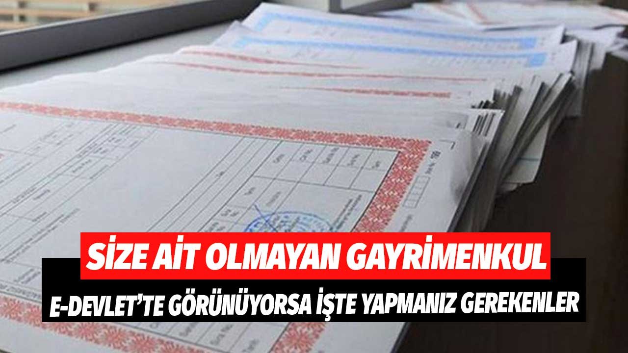 e-Devlet'te Üzerinize Görünen Gayrimenkul Varsa Yapmanız Gerekenler