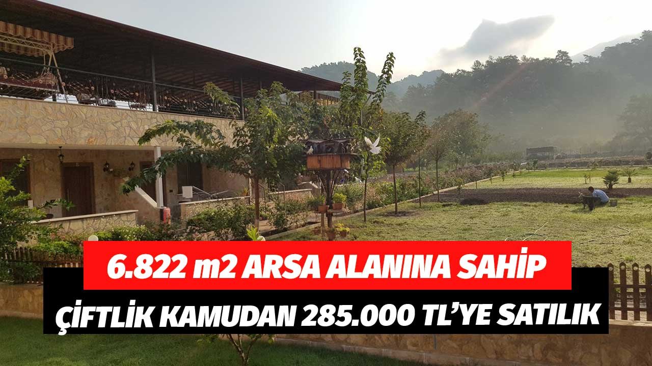 6.877 m2 Arsa Alanına Sahip Besi Ahırı, Samanlık ve Tarla Hepsi 285.000 TL'ye Satılık