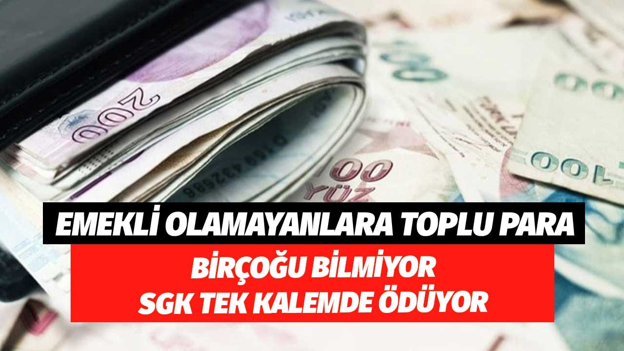 Emekli Olamayanlara Toplu Para! Birçoğu Bilmiyor SGK Tek Kalemde Ödüyor