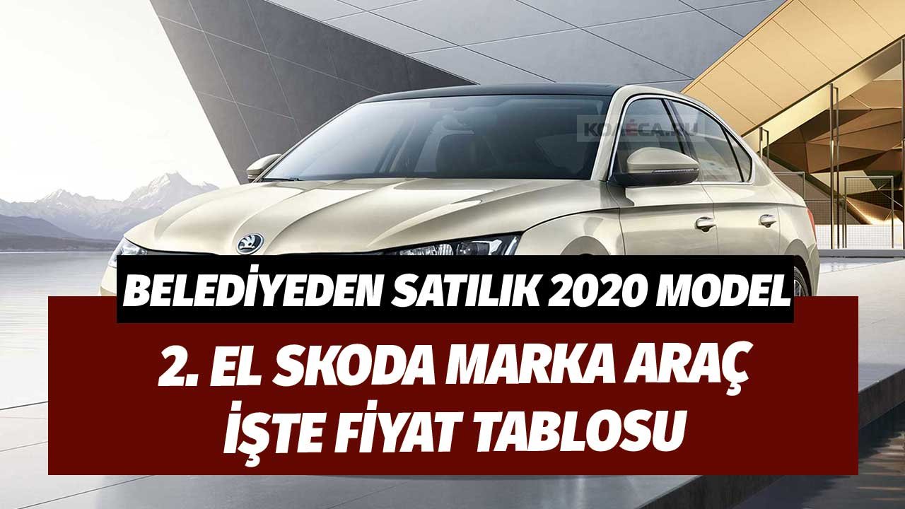Belediyeden Satılık 2020 Model 2. El Skoda Araç! İşte Fiyatı ve Özellik Tablosu