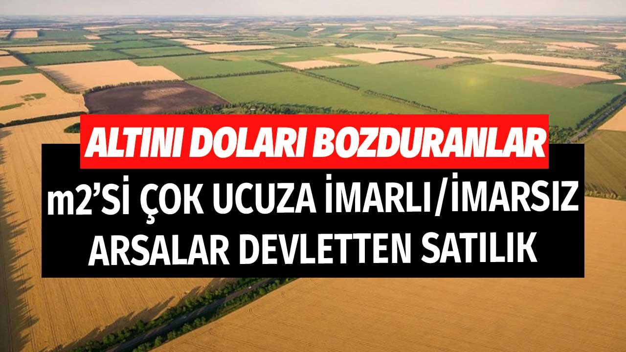 Altını Doları Bozduranlar! Ankara'da İmarlı İmarsız Arsalar m2'si Çok Ucuza Devletten Satılık