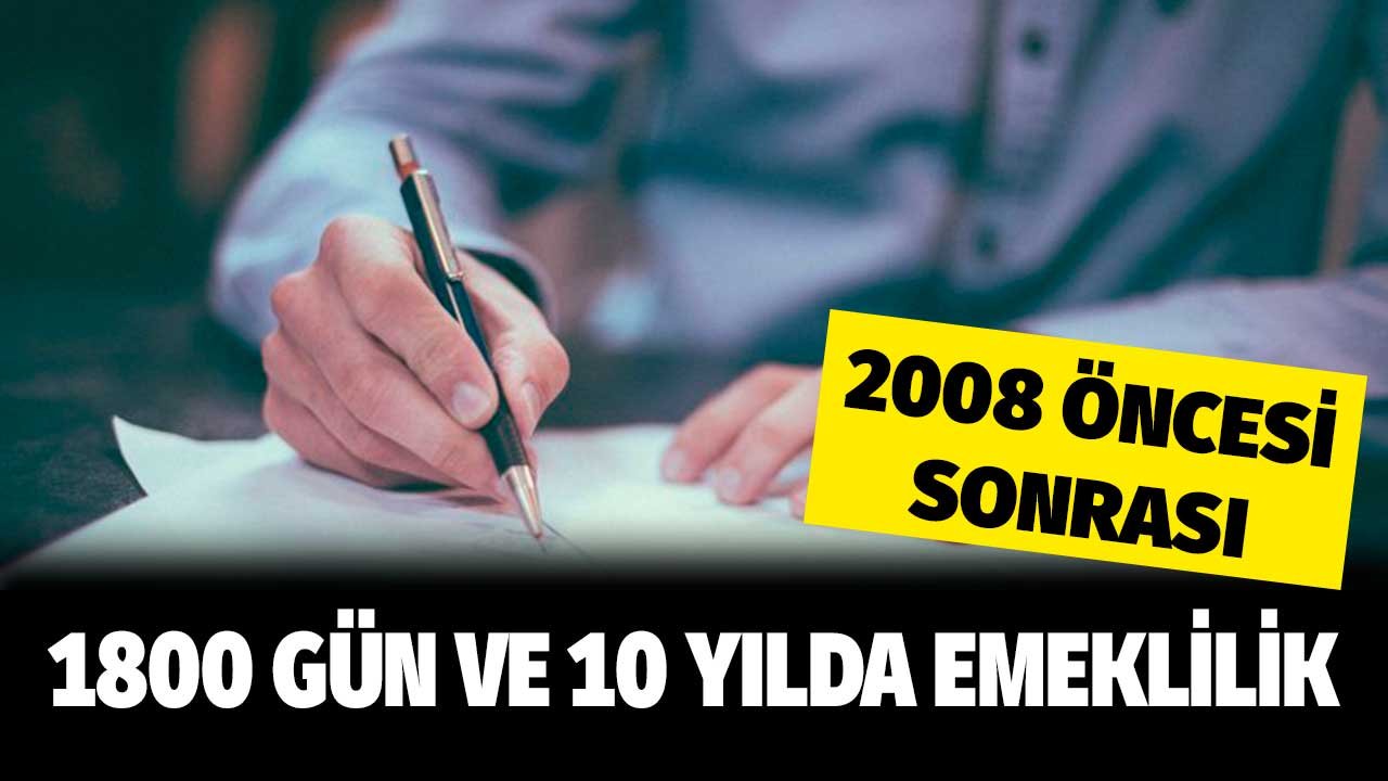 2008 Öncesi Sonrası! 1800 Gün 10 Yılla Emeklilik Aylık Düzenli Maaş