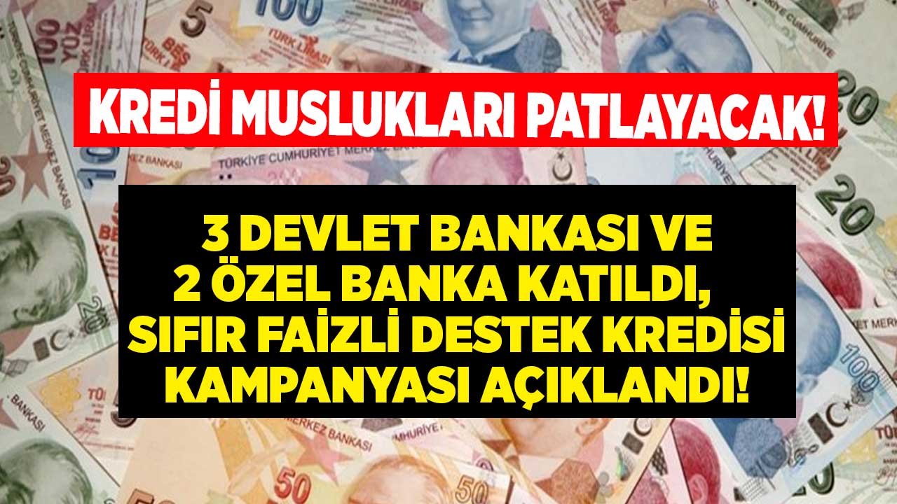 Kredi Muslukları Patlayacak! Ziraat Bankası, Akbank, Denizbank. Vakıfbank, Halkbank Faizsiz Kredi Kampanyaları