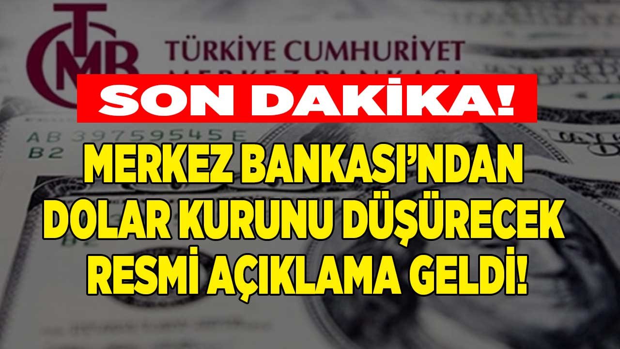 Son Dakika: Merkez Bankası Dolar Kurunu Düşürecek Açıklamayı Yaptı: Birleşik Arap Emirlikleri İmzayı Attı