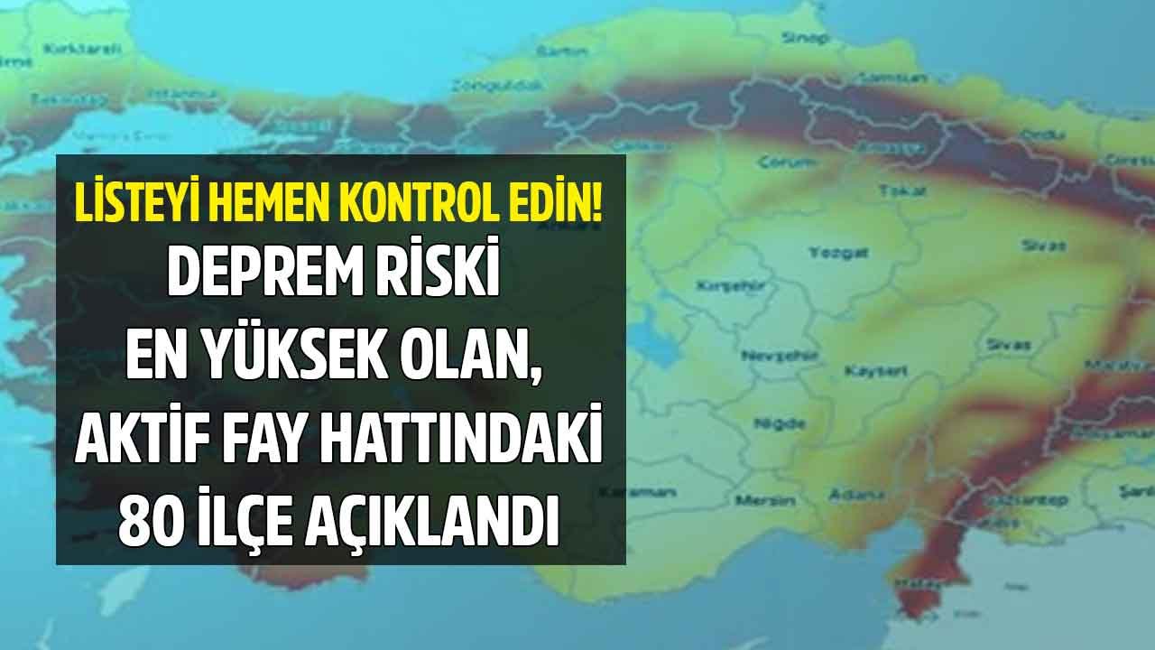 Mutlaka Deprem Olacak Diyerek Uyardı! Deprem Riskinin En Yüksek Olduğu, Aktif Fay Hattı Üzerindeki 80 İlçe Açıklandı