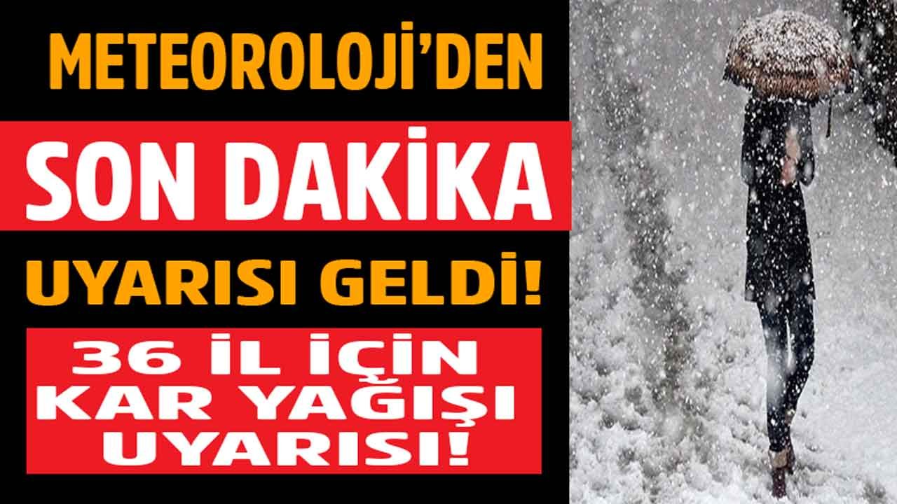 36 İlde Alarm Verildi! MGM Son Dakika Sağanak Yağış, Kar Yağışı ve Fırtına Uyarısı Hangi İllerde