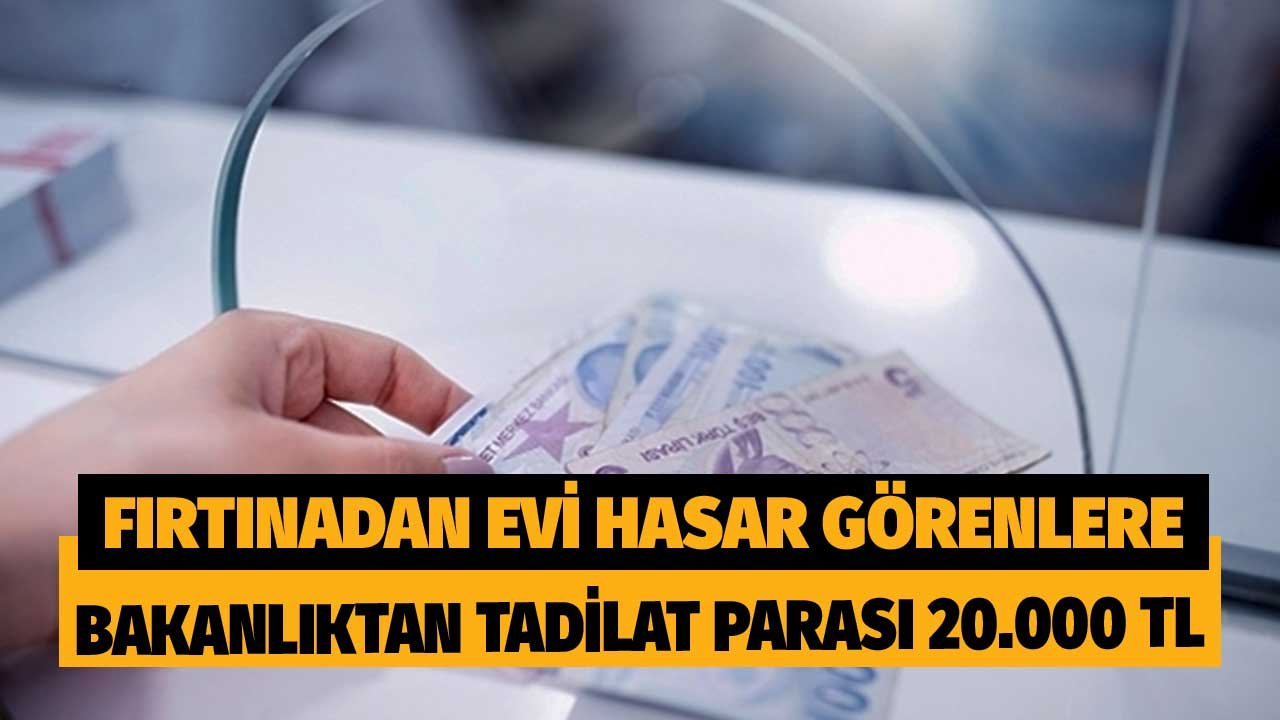 Fırtınadan Çatısı Uçan, Evi Hasar Görenlere Bakanlıktan Tadilat Parası 20.000 TL