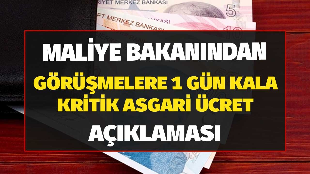 Görüşmelere Bir Gün Kala Kritik Asgari Ücret Açıklaması! Maliye Bakanı Elvan Duyurdu