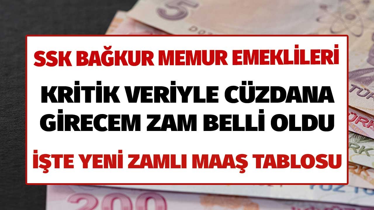 SGK Bağkur Memur Emeklileri! Kritik Veriyle 2022'de Cüzdana Girecek Zam Belli Oldu! İşte Yeni Zamlı Maaş Tablosu