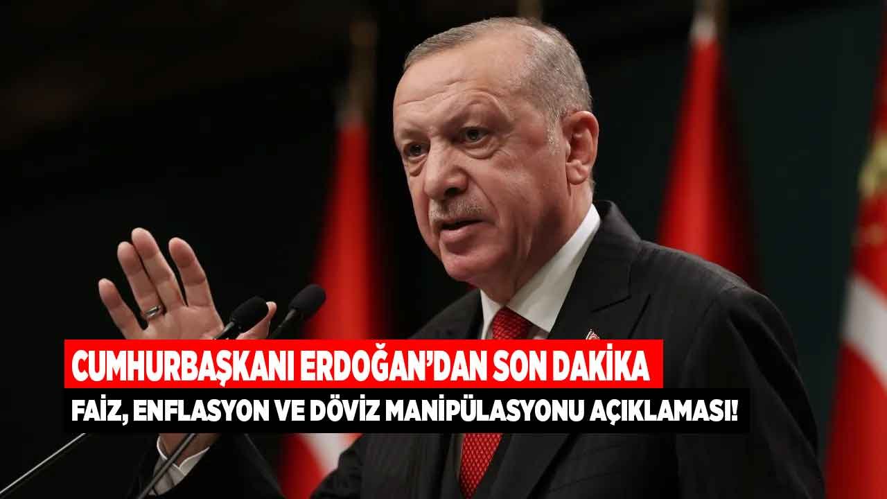 Cumhurbaşkanı Erdoğan'dan Meclis Kürsüsünden Son Dakika Yeni Faiz, Enflasyon ve Kur Manipülasyonu Açıklaması Geldi!
