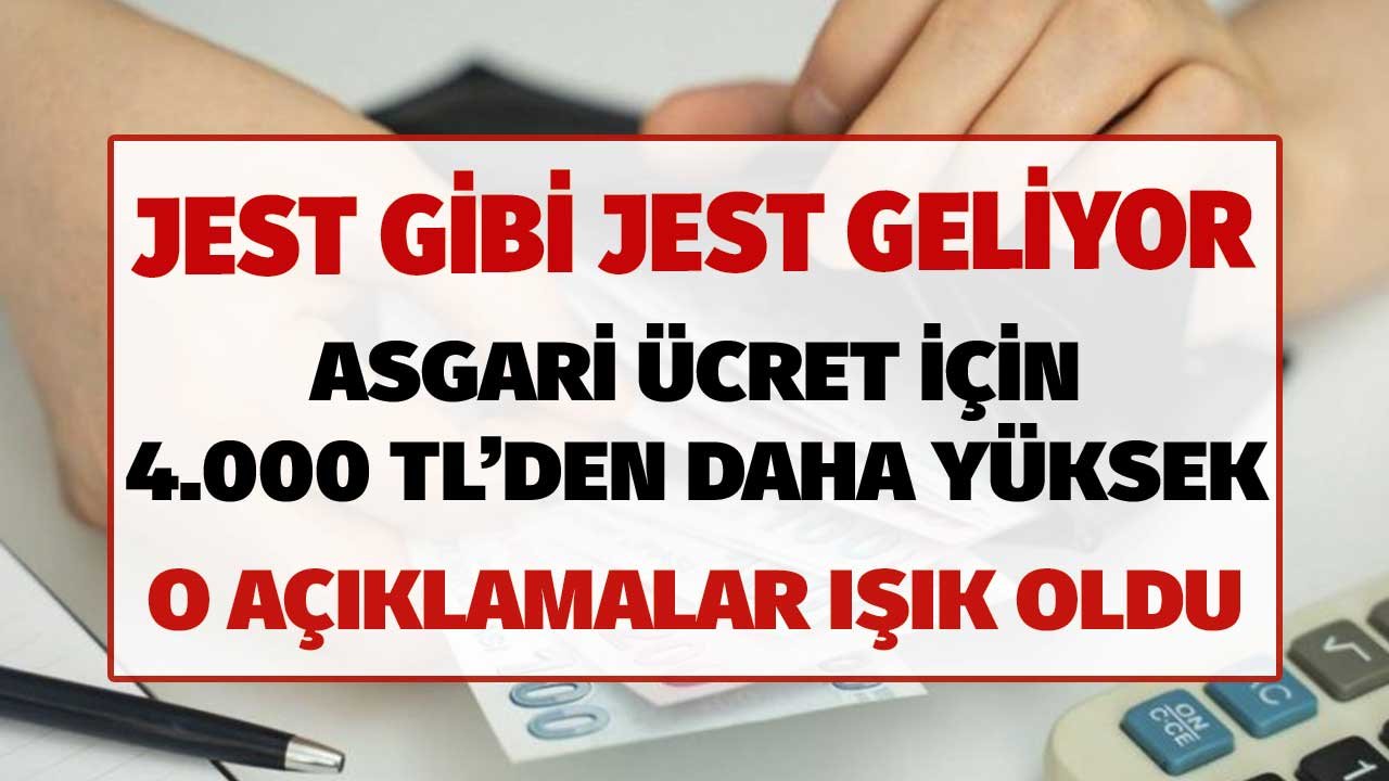 Jest Gibi Jest Geliyor! Asgari Ücret için Flaş 4.000 TL Üzeri Olacak İddiası! Cumhurbaşkanı Erdoğan'ın Açıklamaları...