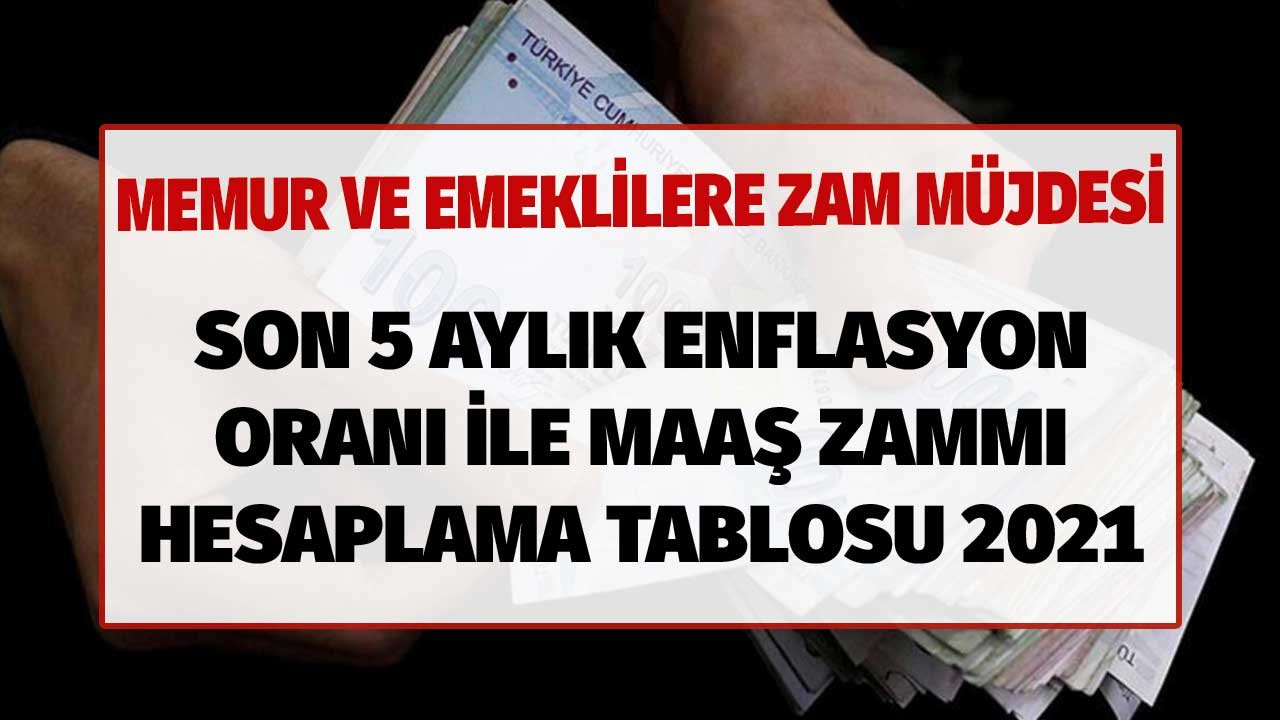 Son 5 Aylık Enflasyon Oranı Yüzde Kaç Oldu! Memur, Emekli Maaşlarına Zam Geldi TÜİK Rakamları Açıkladı