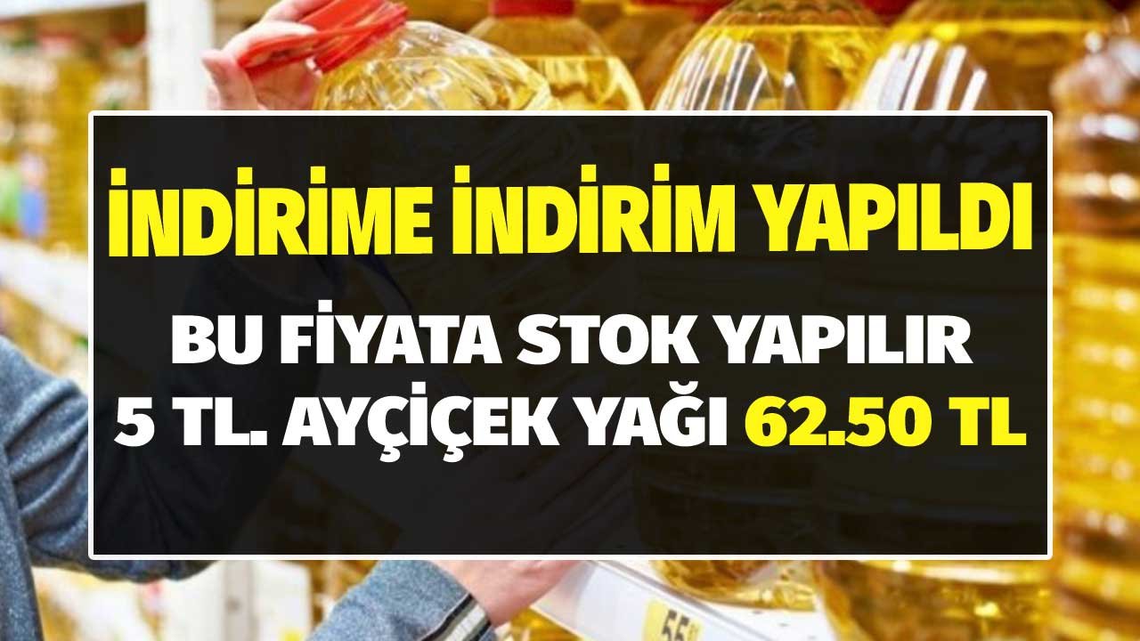 İndirime İndirim Yapıldı! 5 LT Ayçiçek Yağı 62.50 TL'ye Düştü! Alan Bir Daha Alarak Stok Yapıyor