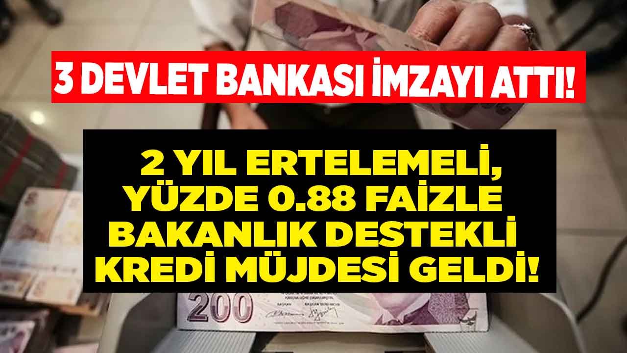 3 Kamu Bankası İmzayı Attı! Vakıfbank, Halkbank Ziraat Bankası 2 Yıl Ertelemeli, Yüzde 0.88 Faizle Konut Kredisi Verecek
