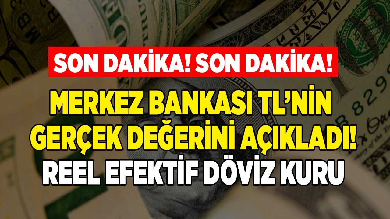 SON DAKİKA: Merkez Bankası Türk Lirası'nın Gerçek Değerini Açıkladı! Kasım Ayı TL Reel Efektif Döviz Kuru