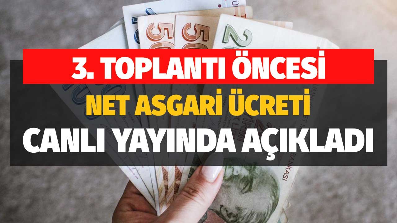 3. Toplantı Öncesi Muhtemel Asgari Ücreti TV'de Canlı Yayında Açıkladı