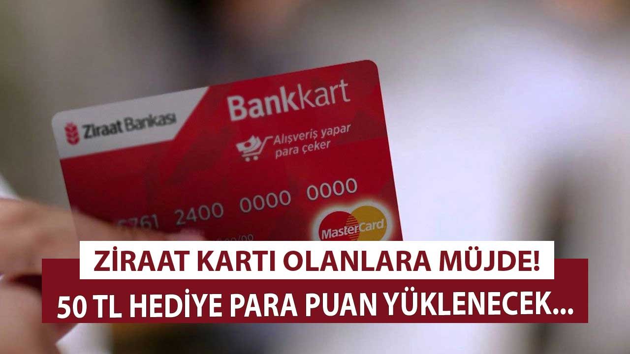 Ziraat Bankamatik Kartı Olanlara Özel Kampanya! 50 TL Bankkart Para Hediye Ediliyor