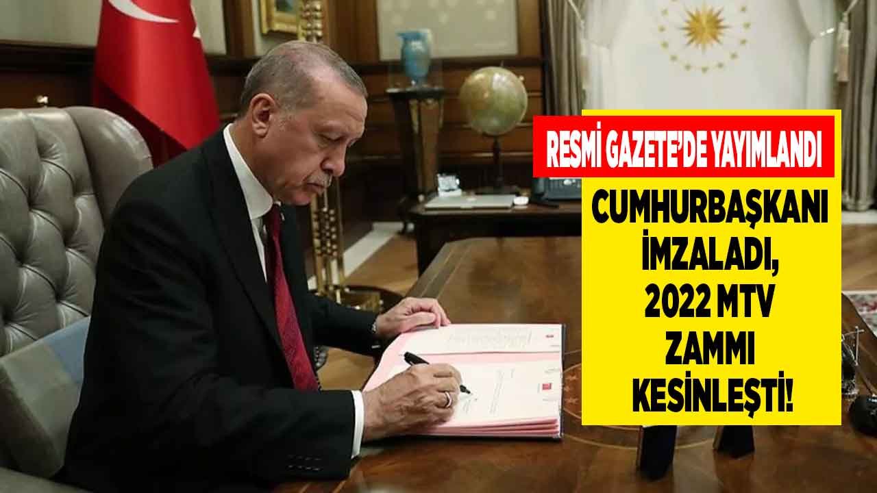 2022 MTV Zammı Resmi Gazete İle Yayımlandı! Yeniden Değerleme Oranı Ne Kadar Oldu?