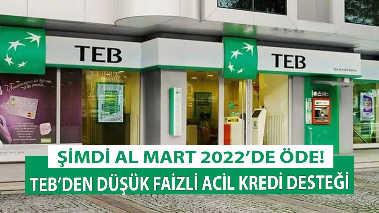 Maaşını Bankadan Çekenlere Kredi Müjdesi! 3 Ay Ertelemeli TEB Maaş Müşterisi İhtiyaç Kredisi Kampanyası
