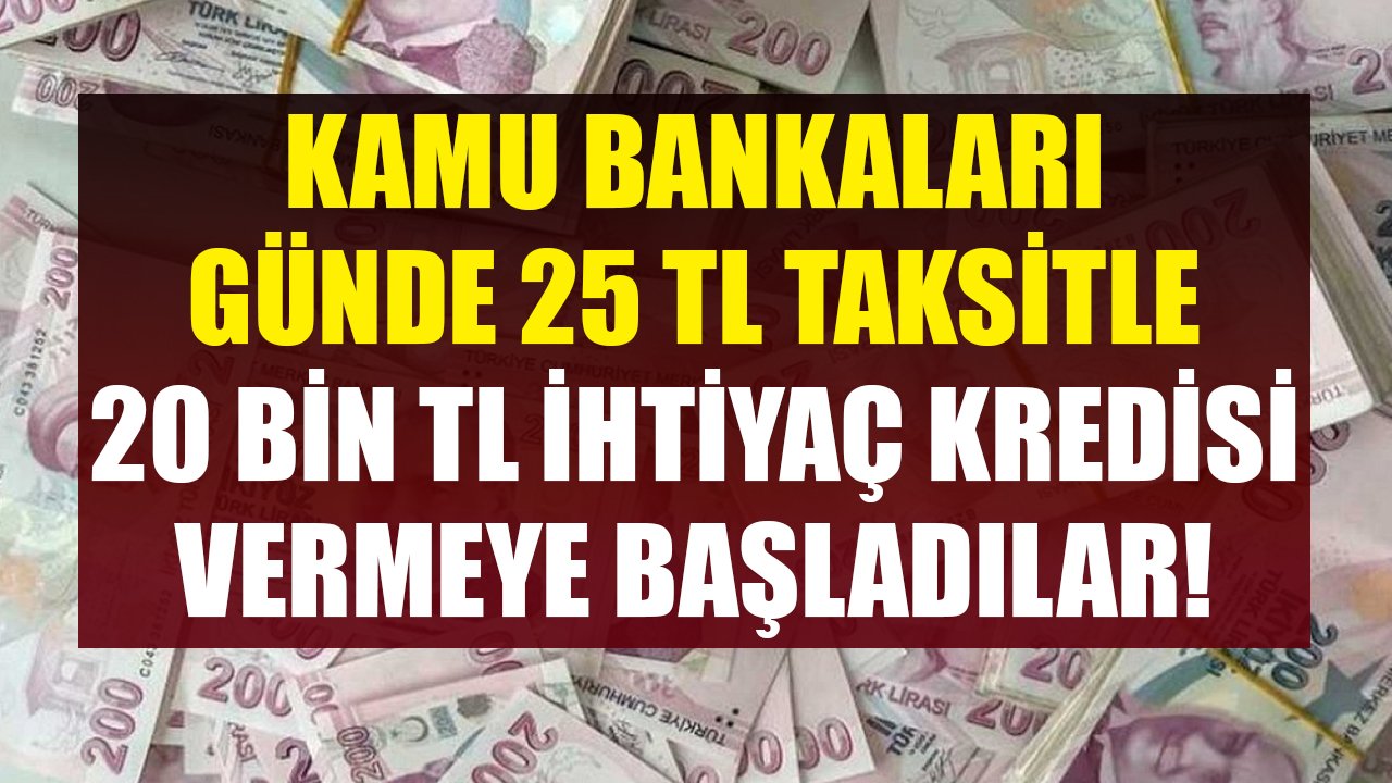 Halkbank, Vakıfbank Ve Ziraat Bankası Günde 25 TL Taksitle 20 Bin TL İhtiyaç Kredisi Vermeye Başladılar!