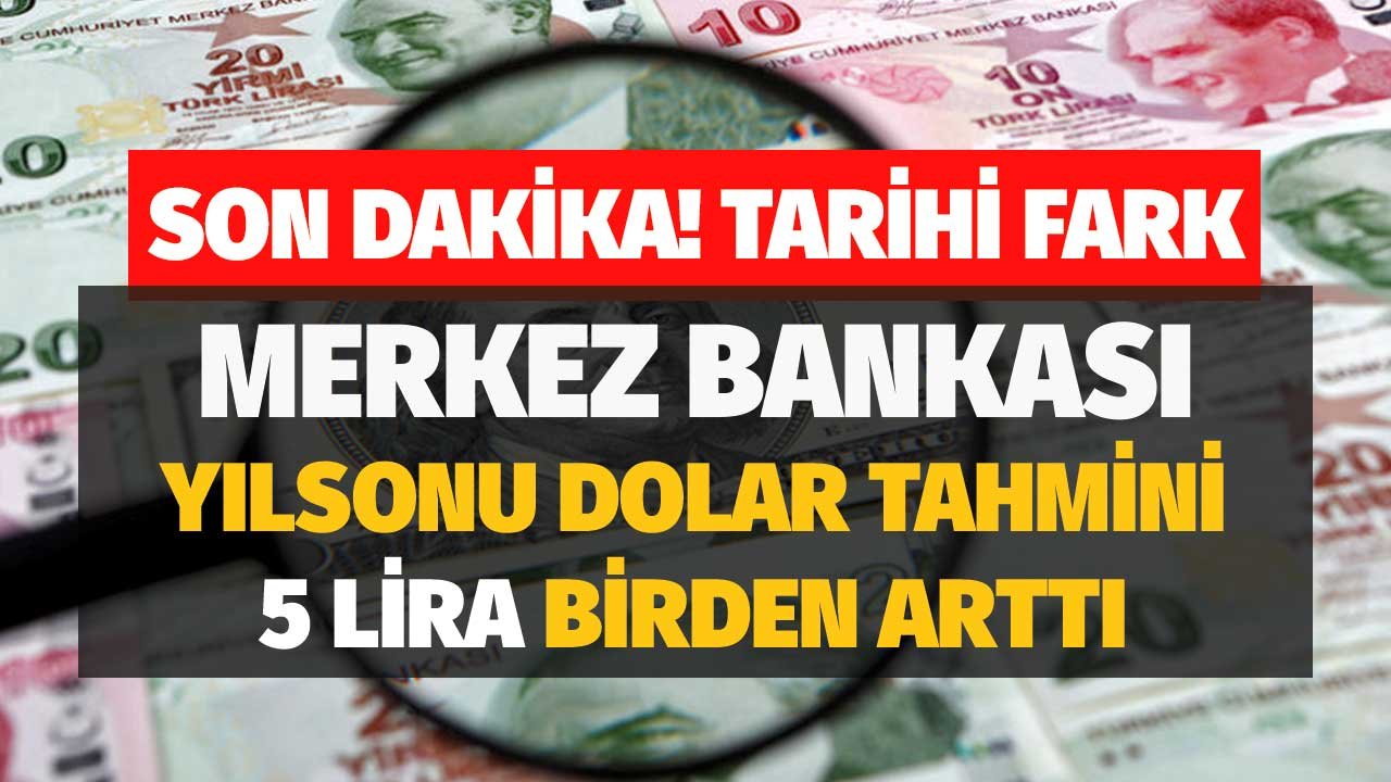 Son Dakika..! Merkez Bankası Yılsonu Dolar Beklentisi 5 TL Birden Arttı
