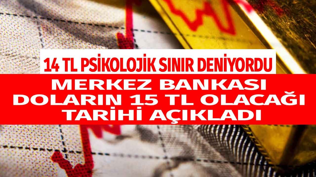 14 TL Psikolojik Sınır Deniyordu, Merkez Bankası Dolar Kuru Ne Zaman 15 TL Olacak Açıkladı!