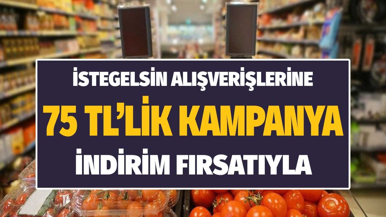İstegelsin Alışverişlerine Özel 75 TL İndirim Fırsatı! Online Market Alışverişlerinde Devrim Gibi Kampanya