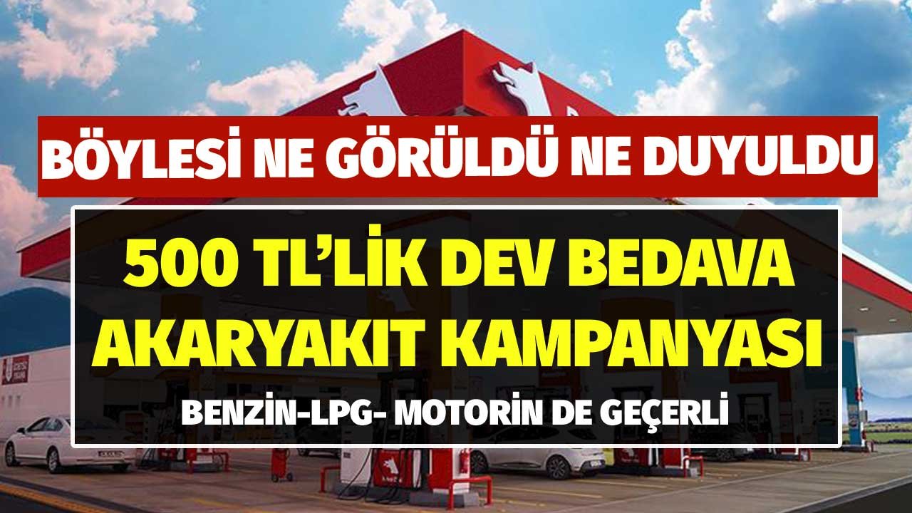 Böylesi Ne Görüldü Ne Duyuldu! 500 TL'lik Dev Bedava Akaryakıt Kampanyası Petrol Ofisinden