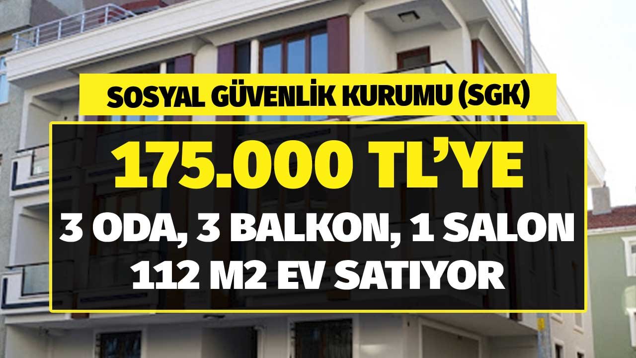 SGK 175.000 TL'ye 3 Oda 3 Balkon 1 Salon 112 M2 Daire Satıyor