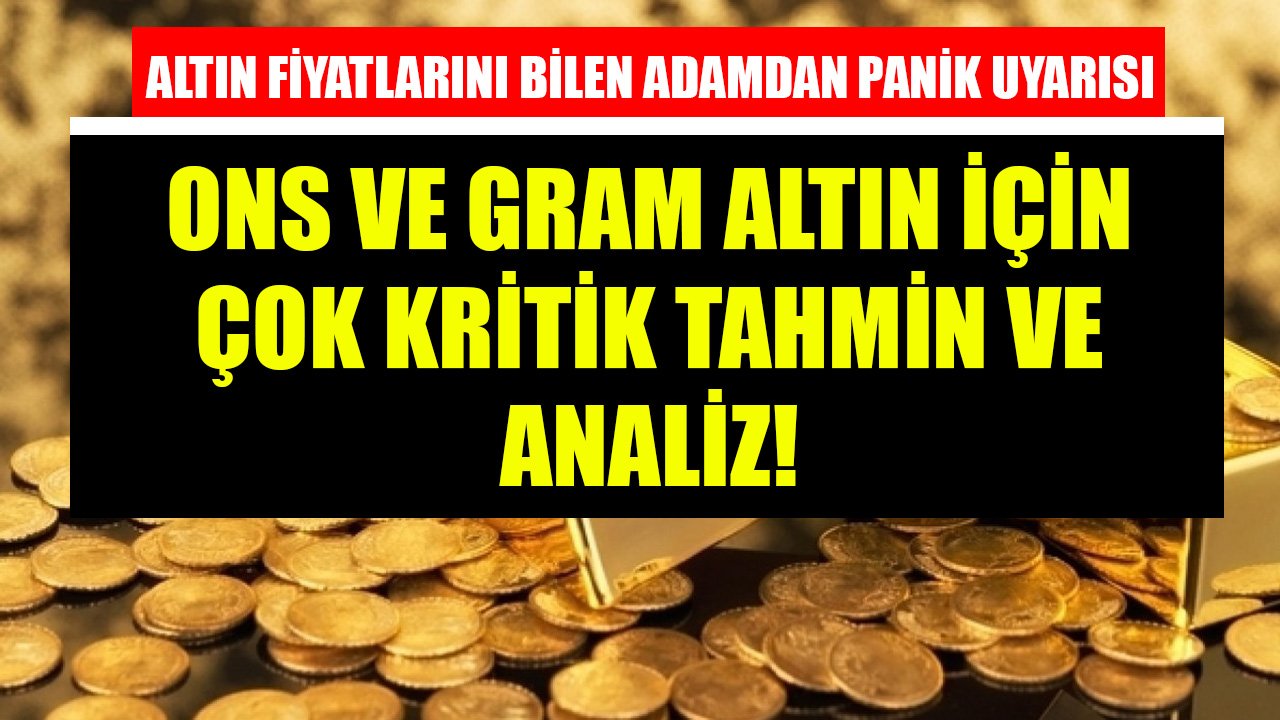 Altın Fiyatlarını Bilen Adamdan Panik Uyarısı! Haluk Özdil'den Ons Ve Gram Altın İçin Çok Kritik Tahmin Ve Analiz!