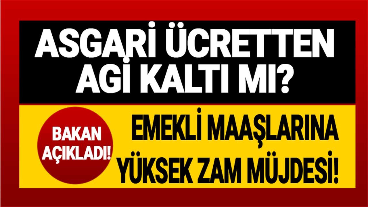 Bakan Bilgin'den Son Dakika Emekli Maaşlarına Yüksek Zam, 3600 Ek Gösterge ve AGİ Açıklaması Geldi!