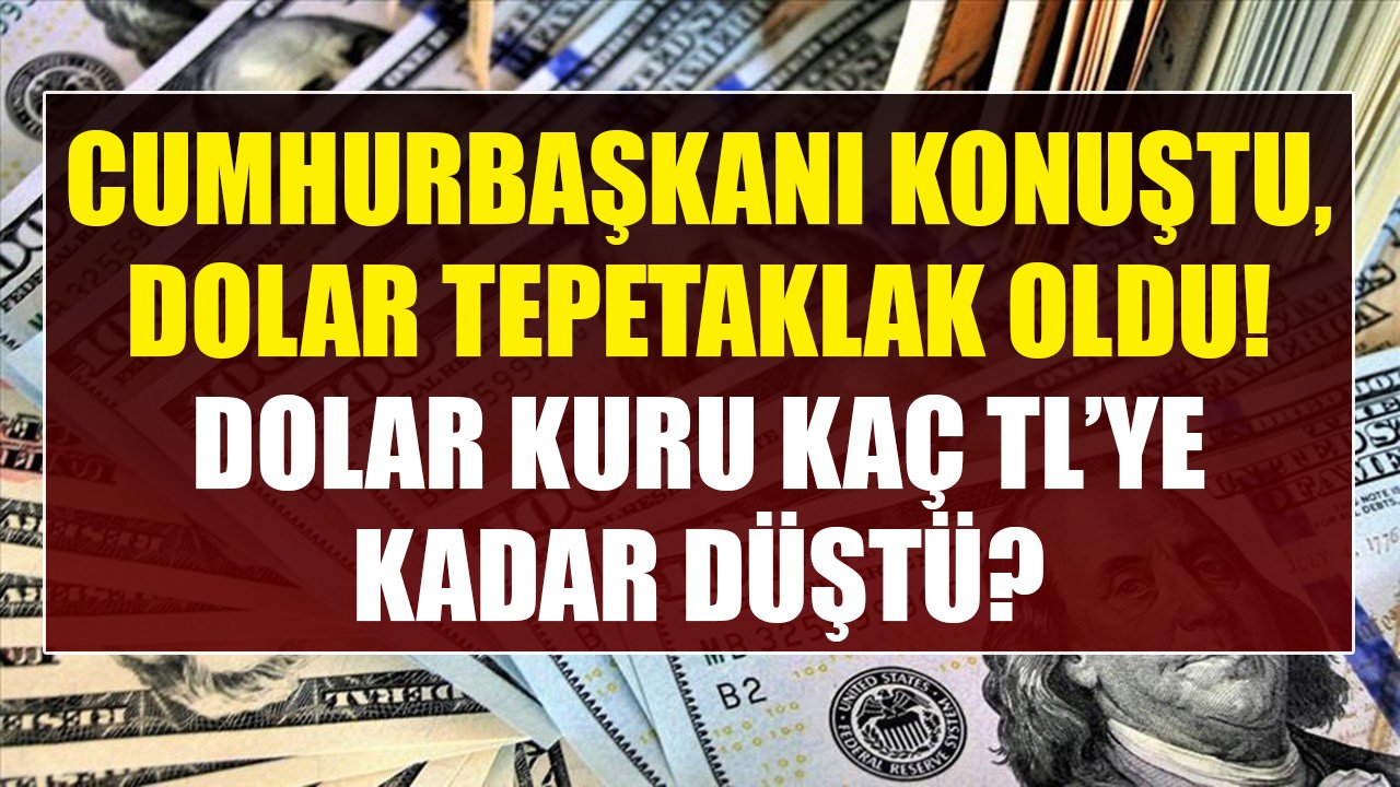 Cumhurbaşkanı Erdoğan Konuştu, Dolar Tepetaklak Oldu! Dolar Kuru Kaç TL'ye Düştü, Şu Anda Kaç TL'den İşlem Görüyor?