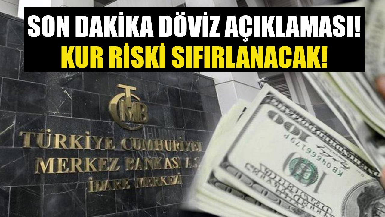 Merkez Bankası'ndan Son Dakika Döviz Açıklaması! Kur Riski Sıfırlanacak, Zarar Etme İhtimali Düşecek!