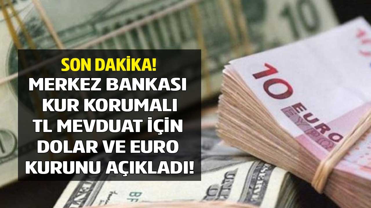 Son Dakika! Kur Korumalı TL Mevduat Hesabı İçin Merkez Bankası Baz Alınacak Dolar Kuru Rakamını Açıkladı!