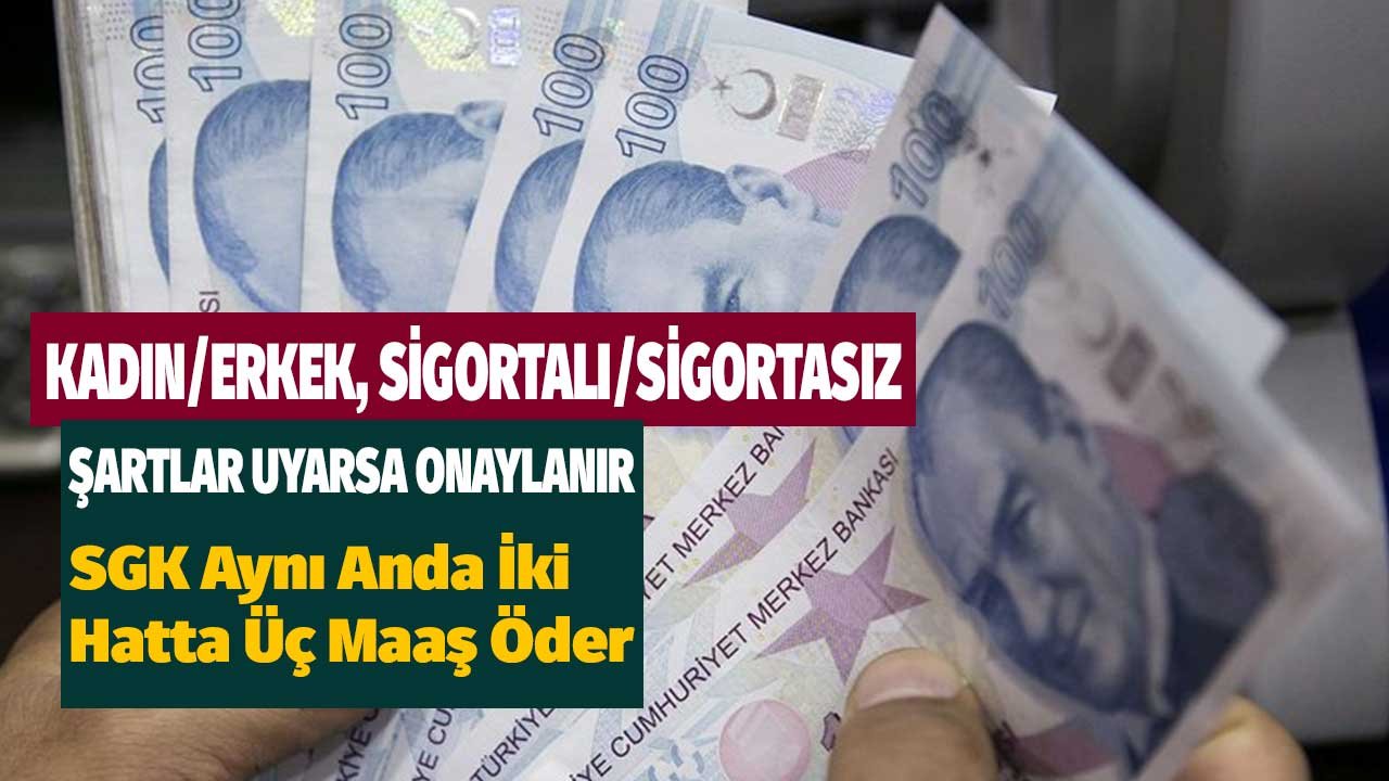 Kadın Erkek Sigortalı Sigortasız! Şartlar Uyarsa Onaylanır SGK Aynı Anda İki Hatta Üç Maaş Öder