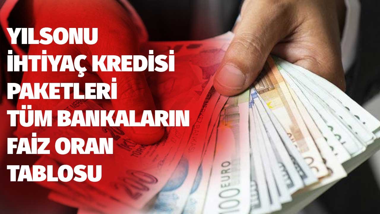 2021 Yılsonu İhtiyaç Kredisi Paketleri! Tüm Bankaların Faiz Oranları Tablosu