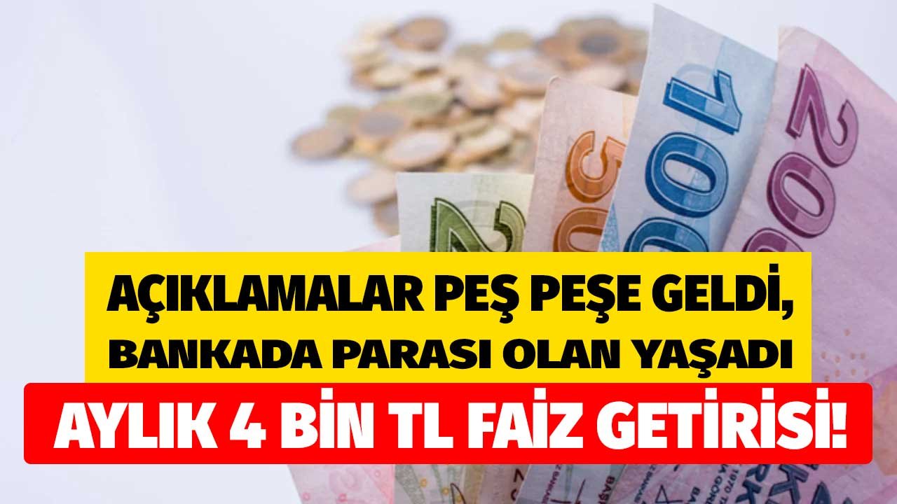 32 Günlük Vadeli Mevduat Faizi Alev Aldı, Bankada Tatlı Para Dönemi Başladı: En Yüksek Faiz İle Aylık 4 Bin TL Kazanç