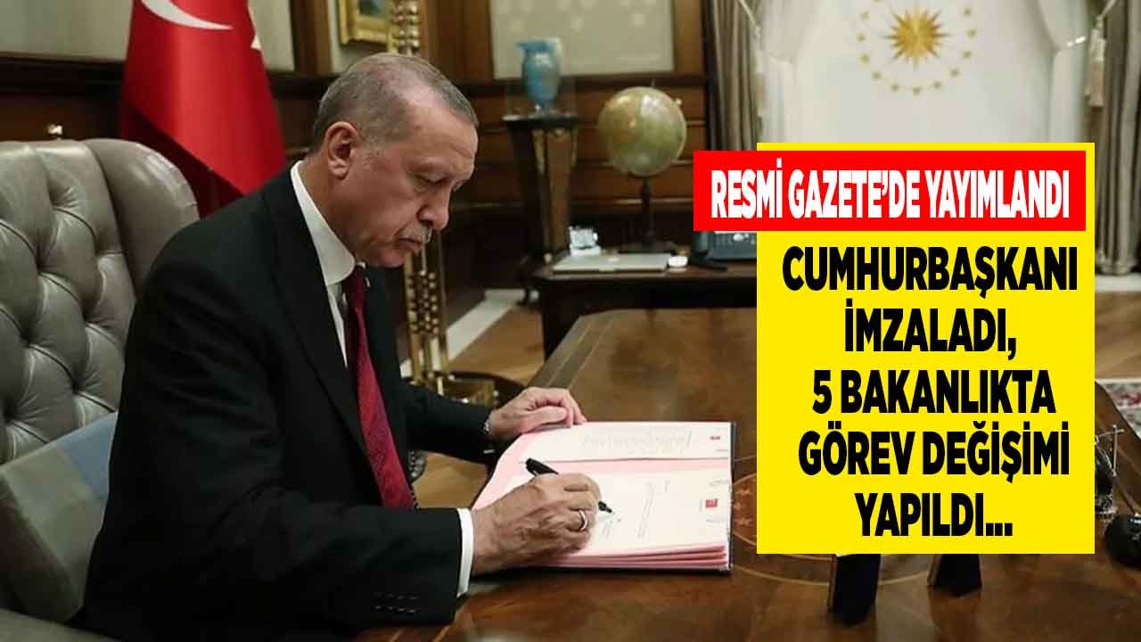 Cumhurbaşkanı Erdoğan'dan 25 Aralık Tarihli Atama Kararnamesi: 5 Bakanlıkta Kritik Görev Değişimleri